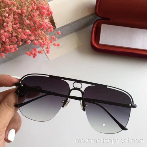 Unisex Square Semi Rimless Sun Glasses Wholesale